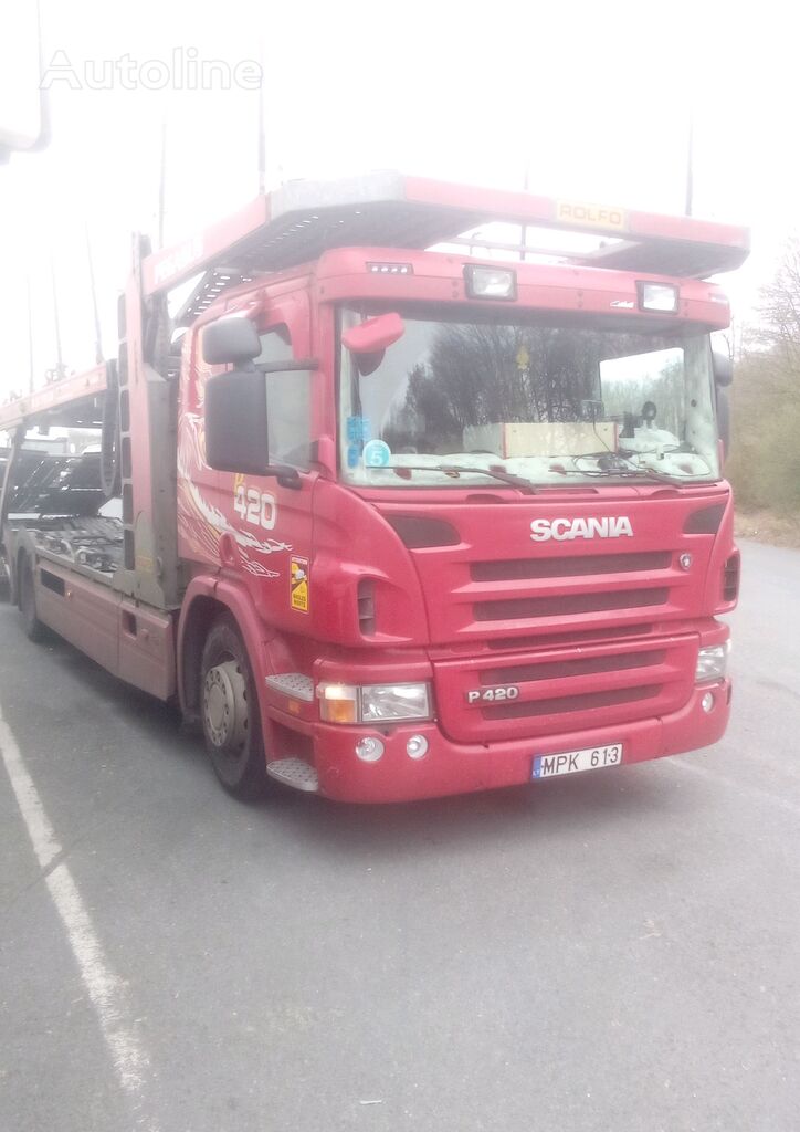 autovežis sunkvežimis Scania + autovežis priekaba