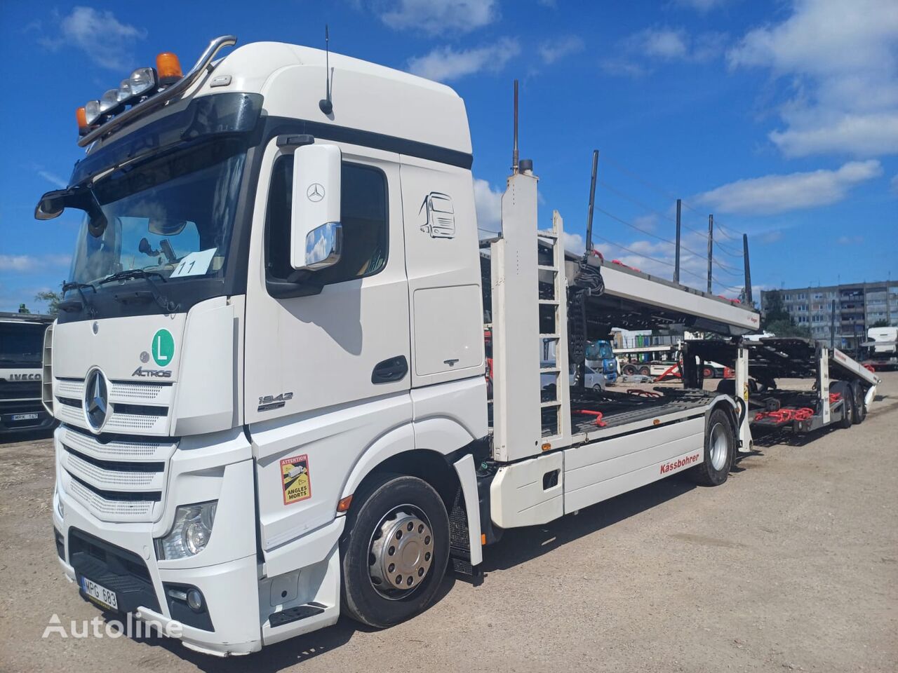 автовоз Mercedes-Benz Actros+Kassbohrer 2005 + прицеп автовоз