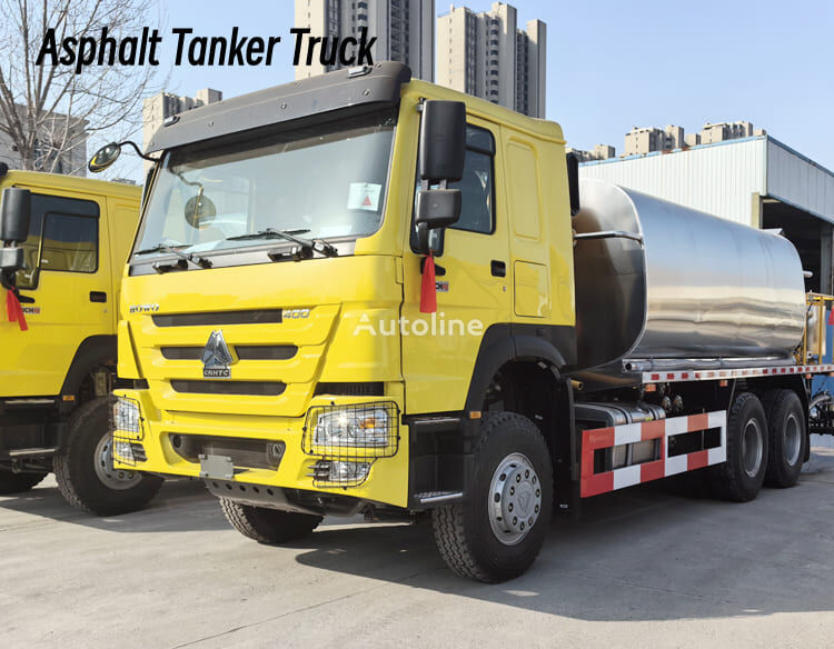 naujas benzovežis sunkvežimis Sinotruk Howo 400HP Road Construction Asphalt Tanker Truck for Sale in Ghana