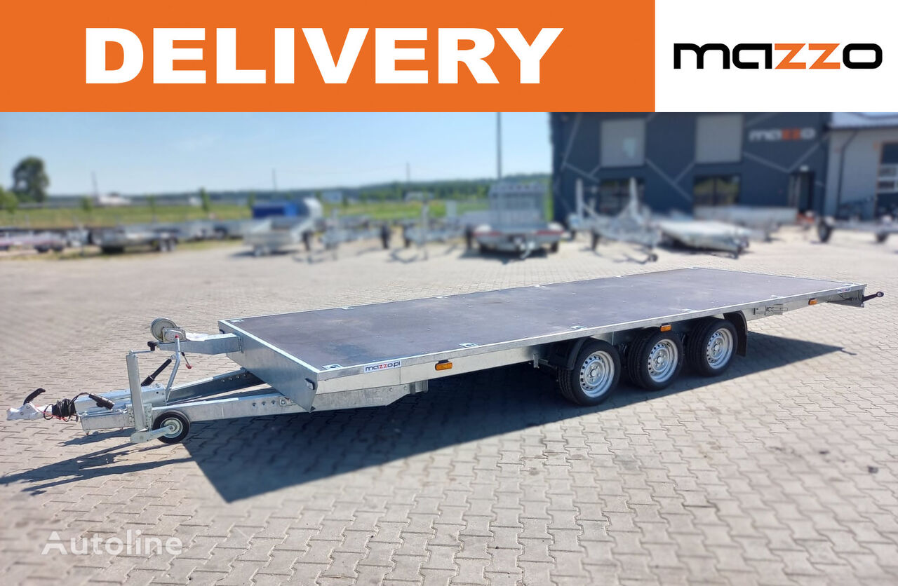 naujas bortinė priekaba ATLAS 700x250cm 3 axles 3" flatbed platform trailer GVW 3500kg
