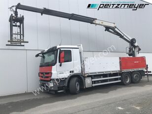 бортовой грузовик Mercedes-Benz Actros  2536 LL Pritsche HMF Heckkran m. Zange Baustoff