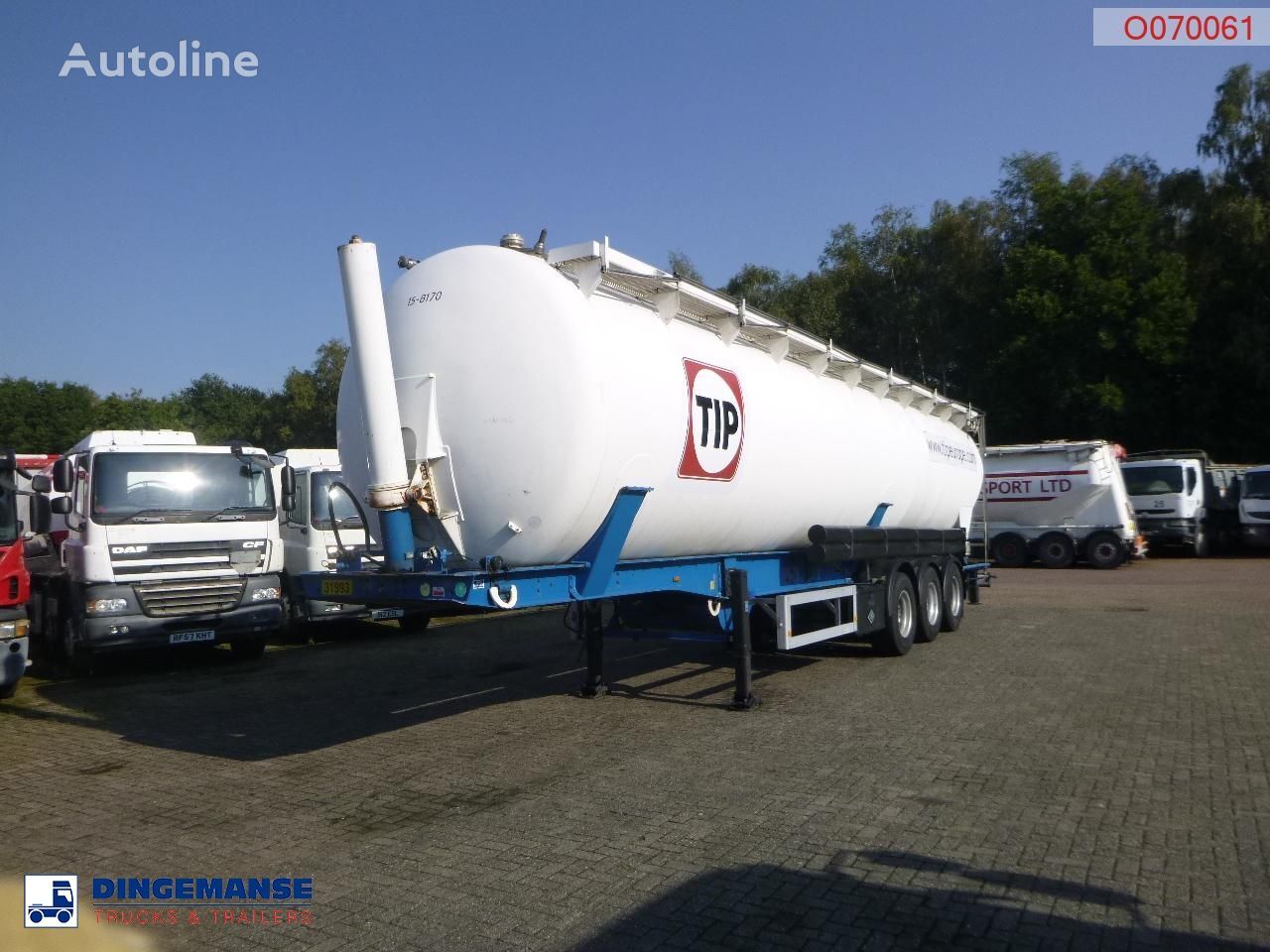 cisterna silosui Feldbinder Powder tank alu 63 m3 (tipping)