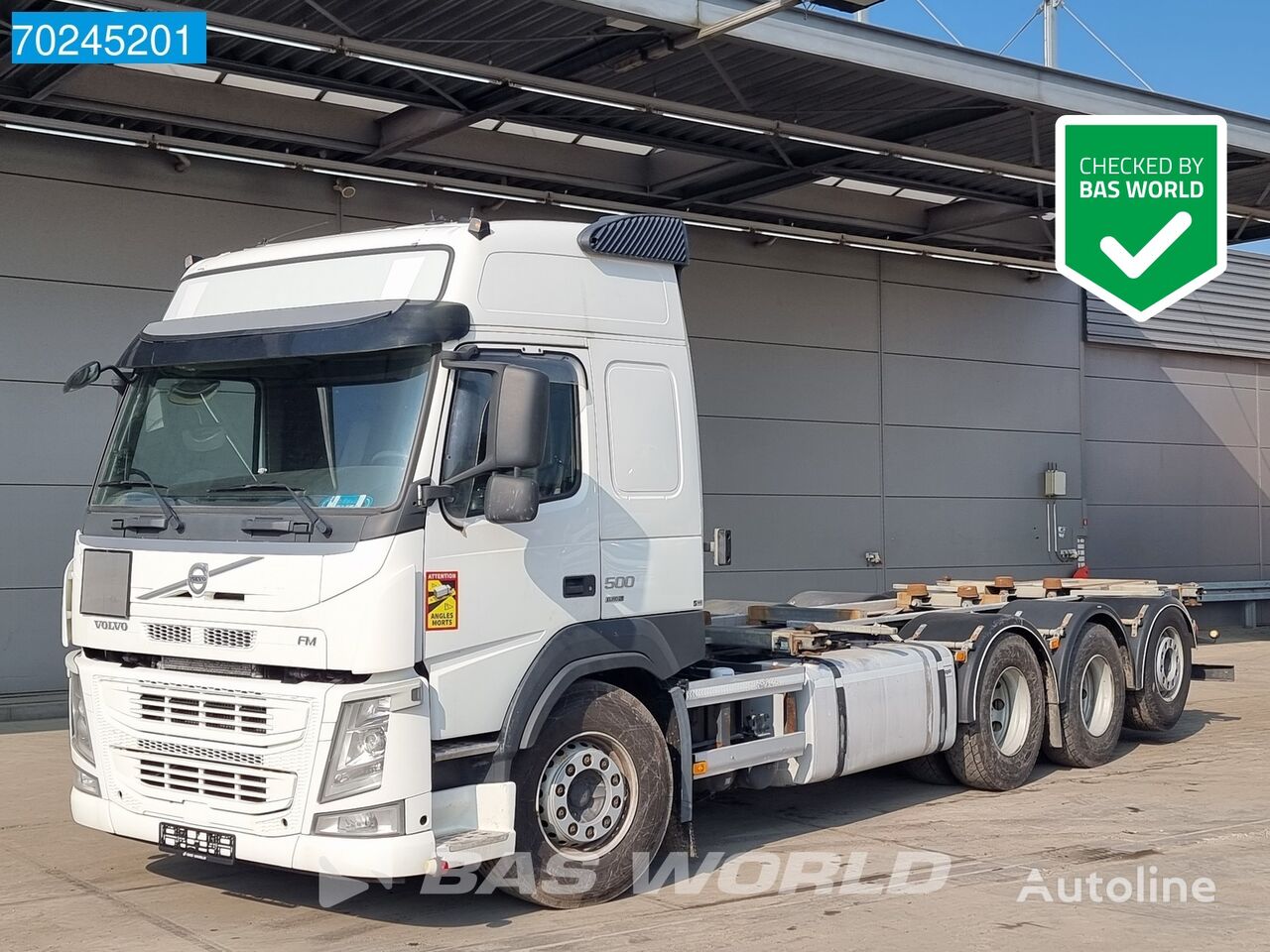 konteinervežis sunkvežimis Volvo FM 500 8X4 Retarder Xenon Lift+Lenkachse