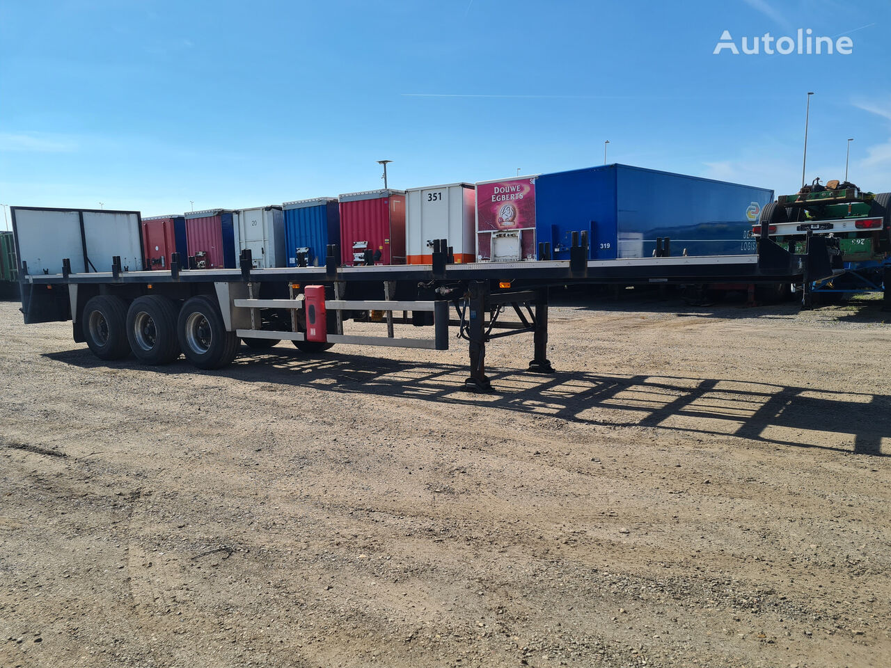 полуприцеп платформа Burg Bpo 12-27 | 3 axle gas container trailer | Bpw drum | 3 pieces