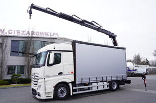 užuolaidinis sunkvežimis Mercedes-Benz Actros 1845 4×2 E6 / Crane HIAB / Curtain / 2 pieces