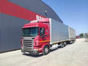 užuolaidinis sunkvežimis Scania R420 curtainsider truck + curtain side trailer