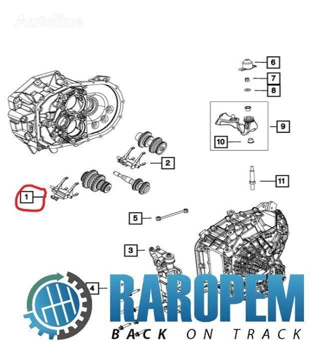 вилка переключения передач FIAT Kit Furci Viteza 1-2 & 5-6 Ref. 55232290 /683490 для легкового автомобиля Alfa Romeo 159